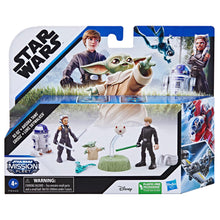Load image into Gallery viewer, Hasbro STAR WARS - Mission Fleet - GROGU'S TRAINING ADVENTURE (Book of Boba Fett) 4 figure pack - Luke, Ahsoka, R2-D2 and Grogu - STANDARD GRADE