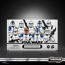 Load image into Gallery viewer, AVAILABILITY LIMITED - Hasbro STAR WARS - The Vintage Collection - Phase II Clone Trooper (AHSOKA) Special 4-Pack 3.75 figure set - STANDARD GRADE