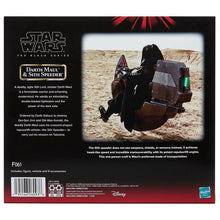Load image into Gallery viewer, AVAILABILITY LIMITED - Hasbro STAR WARS - The Black Series 6" - HASBRO PULSE EXCLUSIVE - Darth Maul & Sith Speeder (The Phantom Menace) 25th Anniversary Vehicle & Figure Pack - STANDARD GRADE