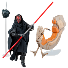 Load image into Gallery viewer, AVAILABILITY LIMITED - Hasbro STAR WARS - The Black Series 6" - HASBRO PULSE EXCLUSIVE - Darth Maul & Sith Speeder (The Phantom Menace) 25th Anniversary Vehicle & Figure Pack - STANDARD GRADE