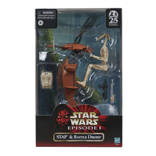Load image into Gallery viewer, AVAILABILITY LIMITED - Hasbro STAR WARS - The Black Series 6" - HASBRO PULSE-CON EXCLUSIVE - STAP & Battle Droid (The Phantom Menace) 25th Anniversary Vehicle & Figure Pack - STANDARD GRADE