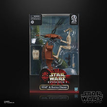 Load image into Gallery viewer, AVAILABILITY LIMITED - Hasbro STAR WARS - The Black Series 6" - HASBRO PULSE-CON EXCLUSIVE - STAP & Battle Droid (The Phantom Menace) 25th Anniversary Vehicle & Figure Pack - STANDARD GRADE
