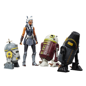 AVAILABILITY LIMITED - COMING 2024 JULY - PRE-ORDER - Hasbro STAR WARS - The Vintage Collection - Ahsoka Tano & Droids (Clone Wars) 3.75 Inch Collectible Action Figure 4-Pack - STANDARD GRADE