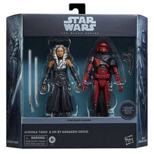 Load image into Gallery viewer, AVAILABILITY LIMITED - Hasbro STAR WARS - The Black Series 6" - EXCLUSIVE CARBONISED - Ahsoka Tano & HK-87 Assassin Droid (Ahsoka) 2 figure pack - STANDARD GRADE