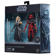 Load image into Gallery viewer, AVAILABILITY LIMITED - Hasbro STAR WARS - The Black Series 6" - EXCLUSIVE CARBONISED - Ahsoka Tano & HK-87 Assassin Droid (Ahsoka) 2 figure pack - STANDARD GRADE