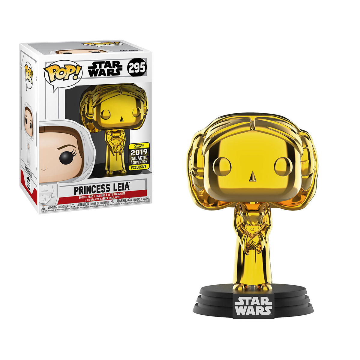 FUNKO POP Star Wars PRINCESS LEIA Gold Chrome pop