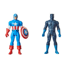Load image into Gallery viewer, Hasbro MARVEL Legends - Captain America & Black Panther (Hasbro Pulse Exclusive) 3.75 Retro Figure 2 pack - STANDARD GRADE
