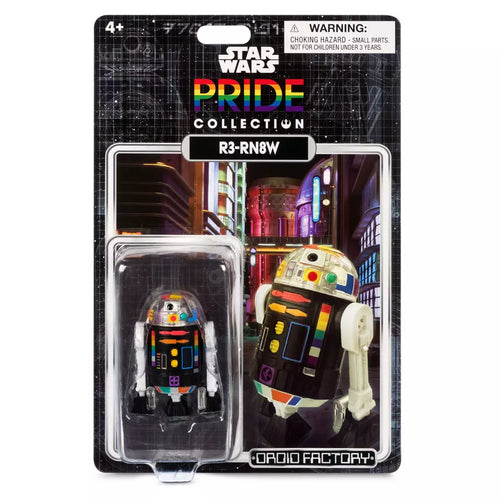 AVAILABILITY LIMITED - Disney Parks EXCLUSIVE - STAR WARS DROID-FACTORY - R3-RN8W (Pride Collection) Droid 3.75 figure - STANDARD GRADE