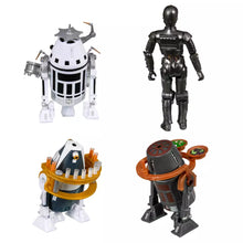 Load image into Gallery viewer, AVAILABILITY LIMITED - Disney Parks EXCLUSIVE - STAR WARS DROID-FACTORY - Book of Boba Fett 4x action figure set - B5-R4, R0-1N6, GS-C1B and J7R-T - STANDARD GRADE