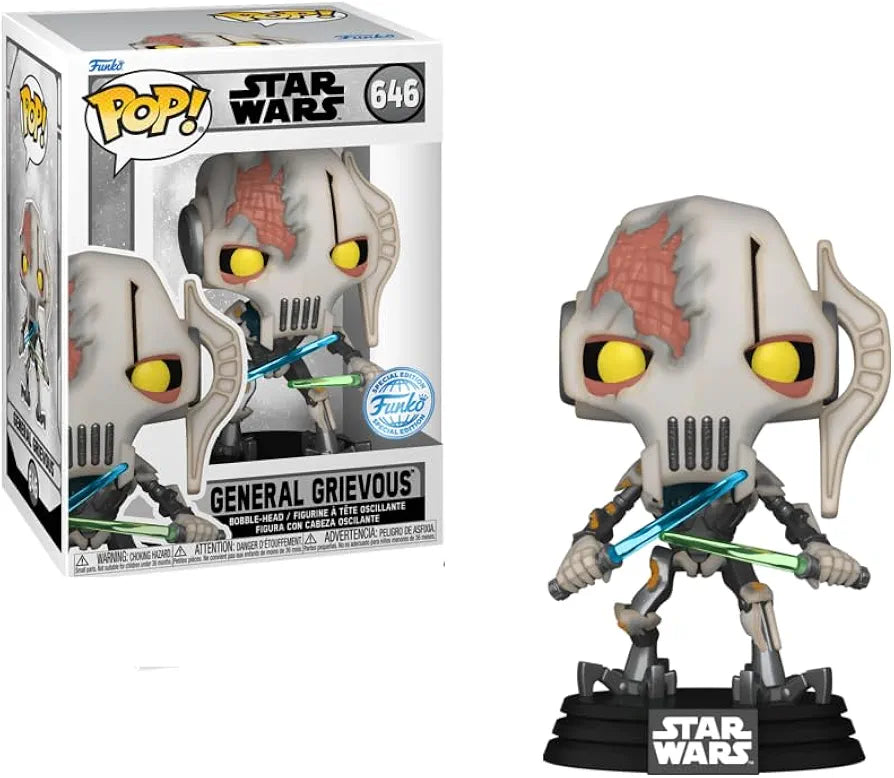 FUNKO POP! - Star Wars: Battlefront II - GENERAL GRIEVOUS (Battle Damage) pop! vinyl figure #646 - SPECIAL EDITION