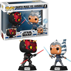 FUNKO POP! - Star Wars: The Clone Wars - DARTH MAUL VS. AHSOKA TANO Pop! Vinyl Figure 2-Pack - SPECIAL EDITION