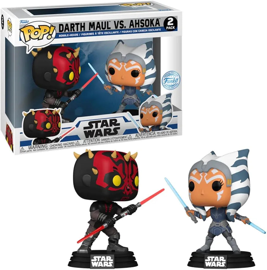 FUNKO POP! - Star Wars: The Clone Wars - DARTH MAUL VS. AHSOKA TANO Pop! Vinyl Figure 2-Pack - SPECIAL EDITION