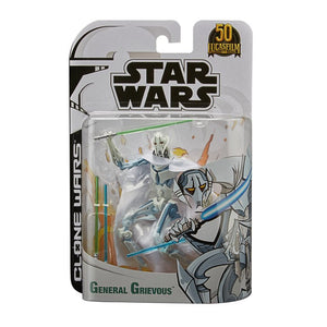 DAMAGED PACKAGING - Hasbro STAR WARS - The Black Series 6" - LUCASFILM 50th Anniversary - GENERAL GRIEVOUS (Clone Wars) Exclusive action figure - SUB-STANDARD GRADE - IMPORT