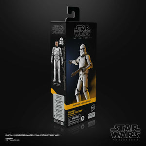 DAMAGED PACKAGING - Hasbro STAR WARS - The Black Series 6" PLASTIC FREE PACKAGING - WAVE 12 - PHASE II CLONE TROOPER (The Clone Wars) figure 14 - SUB-STANDARD GRADE