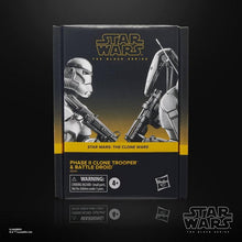 Load image into Gallery viewer, AVAILABILITY LIMITED - Hasbro STAR WARS - The Black Series 6&quot; - Phase II Clone Trooper and Battle Droid (The Clone Wars) Action Figure 2-Pack - STANDARD GRADE