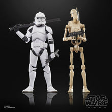 Load image into Gallery viewer, AVAILABILITY LIMITED - Hasbro STAR WARS - The Black Series 6&quot; - Phase II Clone Trooper and Battle Droid (The Clone Wars) Action Figure 2-Pack - STANDARD GRADE