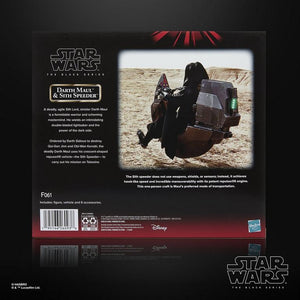 AVAILABILITY LIMITED - Hasbro STAR WARS - The Black Series 6" - HASBRO PULSE EXCLUSIVE - Darth Maul & Sith Speeder (The Phantom Menace) 25th Anniversary Vehicle & Figure Pack - STANDARD GRADE