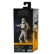 Load image into Gallery viewer, DAMAGED PACKAGING - Hasbro STAR WARS - The Black Series 6&quot; PLASTIC FREE PACKAGING - WAVE 12 - PHASE II CLONE TROOPER (The Clone Wars) figure 14 - SUB-STANDARD GRADE
