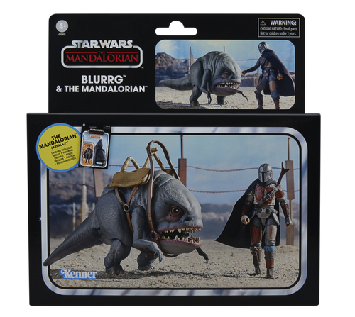 Hasbro STAR WARS - The Vintage Collection - Blurrg & The Mandalorian (Arvala-7) VC-335 (The Mandalorian) action figure set - STANDARD GRADE