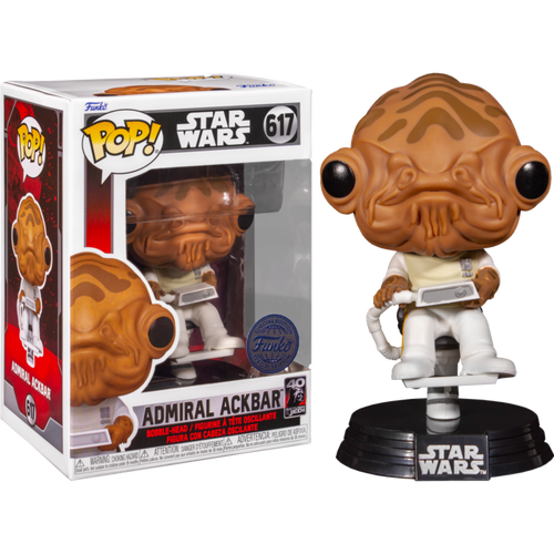 FUNKO POP! - Star Wars: Return of the Jedi - ADMIRAL ACKBAR (40th Anniversary) pop! vinyl figure #617 - SPECIAL EDITION