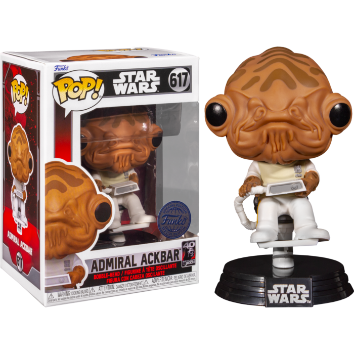 FUNKO POP! - Star Wars: Return of the Jedi - ADMIRAL ACKBAR (40th Anniversary) pop! vinyl figure #617 - SPECIAL EDITION