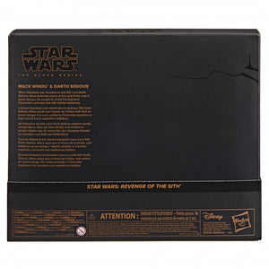 AVAILABILITY LIMITED - PRE-ORDER - Hasbro STAR WARS - The Black Series 6" - HASBRO PULSE EXCLUSIVE - Mace Windu & Darth Sidious (Revenge of the Sith) Figure 2-Pack - STANDARD GRADE