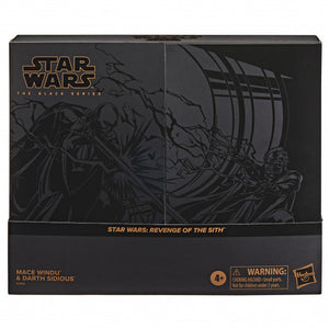 AVAILABILITY LIMITED - PRE-ORDER - Hasbro STAR WARS - The Black Series 6" - HASBRO PULSE EXCLUSIVE - Mace Windu & Darth Sidious (Revenge of the Sith) Figure 2-Pack - STANDARD GRADE