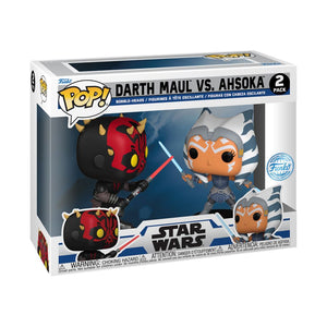 FUNKO POP! - Star Wars: The Clone Wars - DARTH MAUL VS. AHSOKA TANO Pop! Vinyl Figure 2-Pack - SPECIAL EDITION