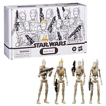 Load image into Gallery viewer, Hasbro STAR WARS - The Vintage Collection 3.75 - BATTLE DROID (The Phantom Menace) figure 4-PACK - STANDARD GRADE