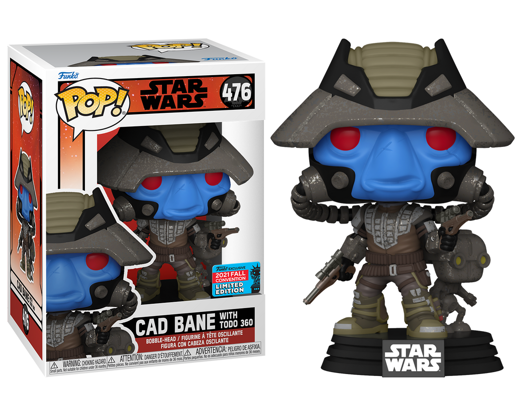 FUNKO POP! - Star Wars: The Bad Batch - CAD BANE WITH TODO 360 pop! vinyl figure #476 - ECCC 2021 Fall Convention Exclusive