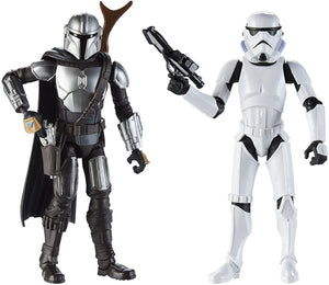 Hasbro STAR WARS - Galaxy of Adventures - Mandalorian & Imperial Stormtrooper - 5 Inch Collectible Action Figure 2-Pack - STANDARD GRADE