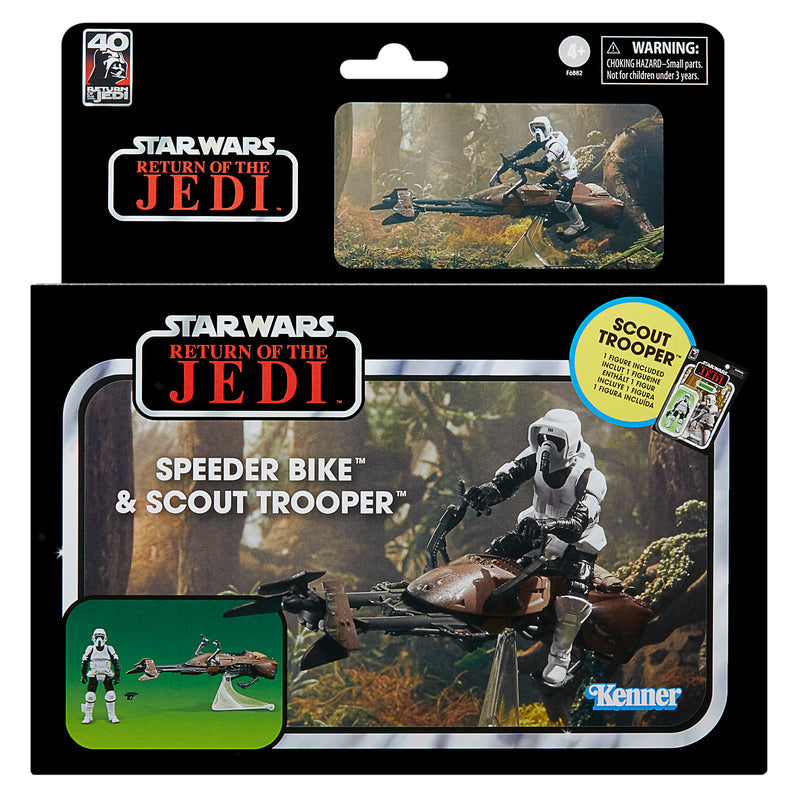 Hasbro STAR WARS - The Vintage Collection - Return of the Jedi 40th Anniversary - Speeder Bike with Scout Trooper figure Deluxe 3.75