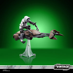 Hasbro STAR WARS - The Vintage Collection - Return of the Jedi 40th Anniversary - Speeder Bike with Scout Trooper figure Deluxe 3.75" WORLD-BUILDING SET - STANDARD GRADE
