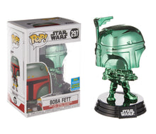 Load image into Gallery viewer, FUNKO POP! - Star Wars - BOBA FETT (Green Chrome) pop! vinyl figure #297 - SDCC 2019 Summer Convention Exclusive