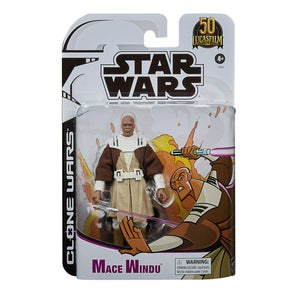 Hasbro STAR WARS - The Black Series 6" - LUCASFILM 50th Anniversary - MACE WINDU (Clone Wars) Exclusive action figure - STANDARD GRADE
