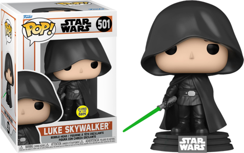 FUNKO POP! - Star Wars: The Mandalorian - LUKE SKYWALKER (Hooded) - GITD SPECIAL EDITION pop! vinyl figure #501